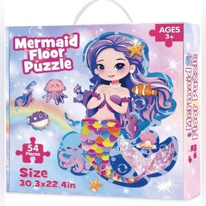 Mermaid Floor Puzzle - Pink & Purple Kids Puzzle